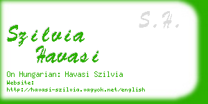 szilvia havasi business card